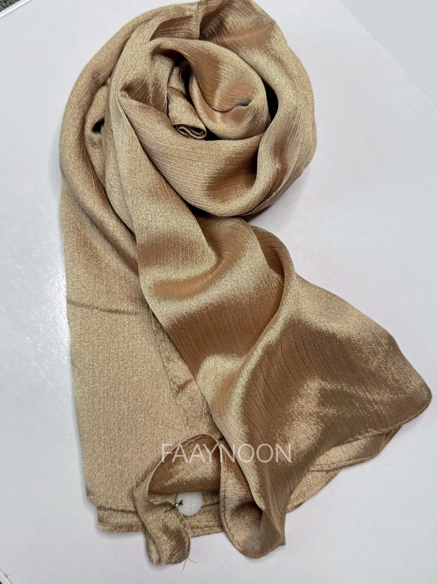 Khaki - Crinkle Silk