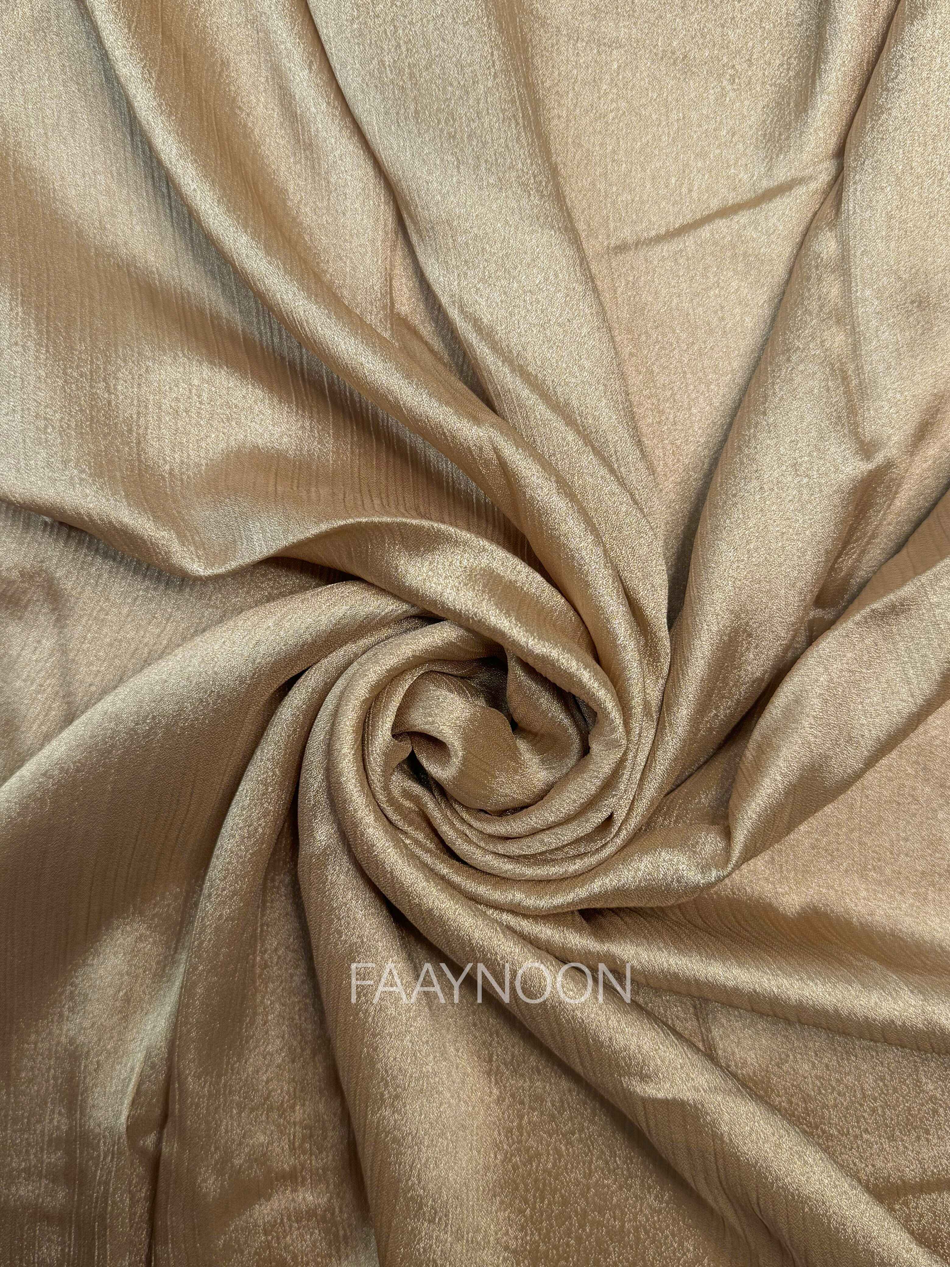 Khaki - Crinkle Silk