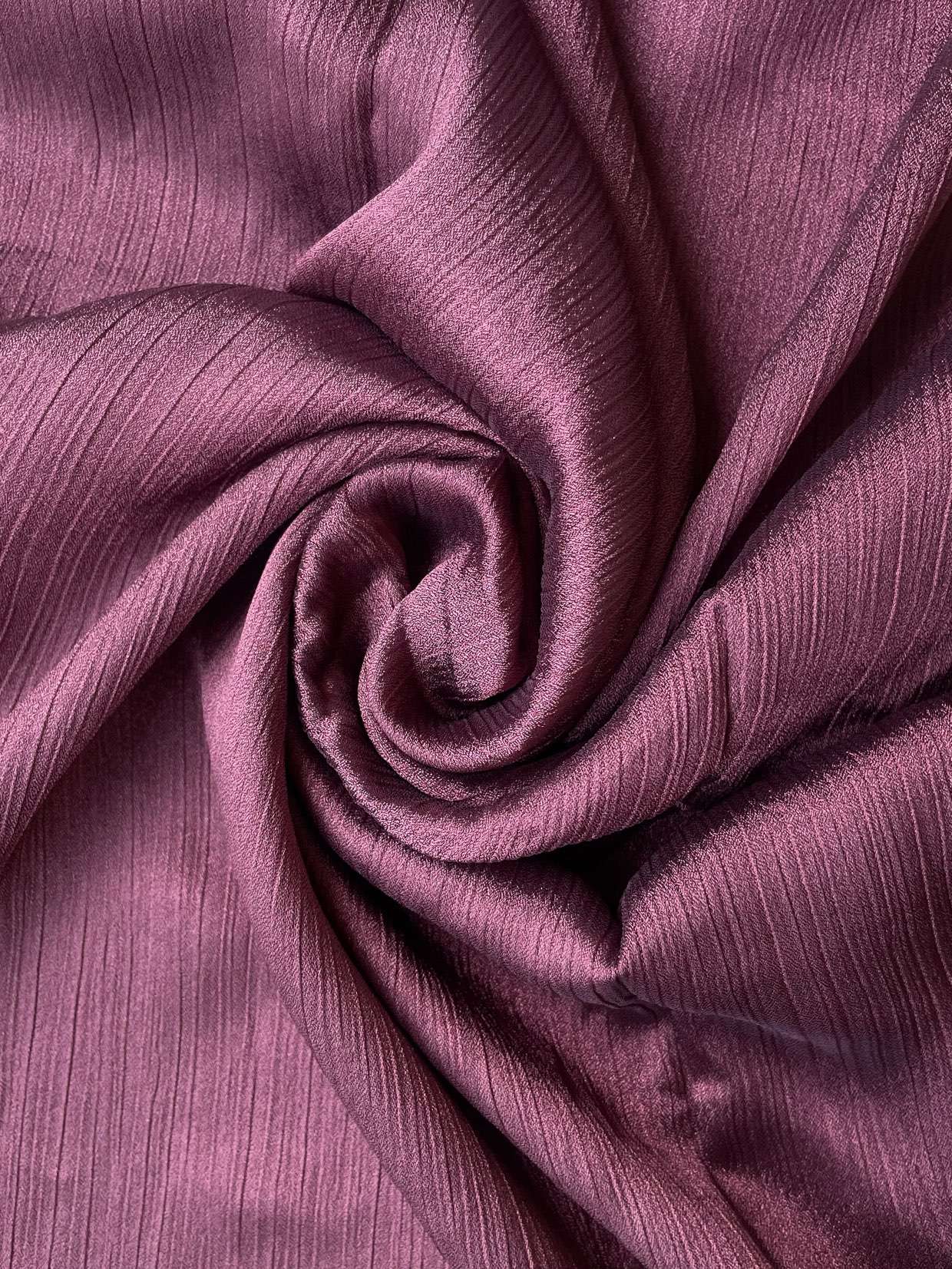 Plum Crinkle Silk Hijab