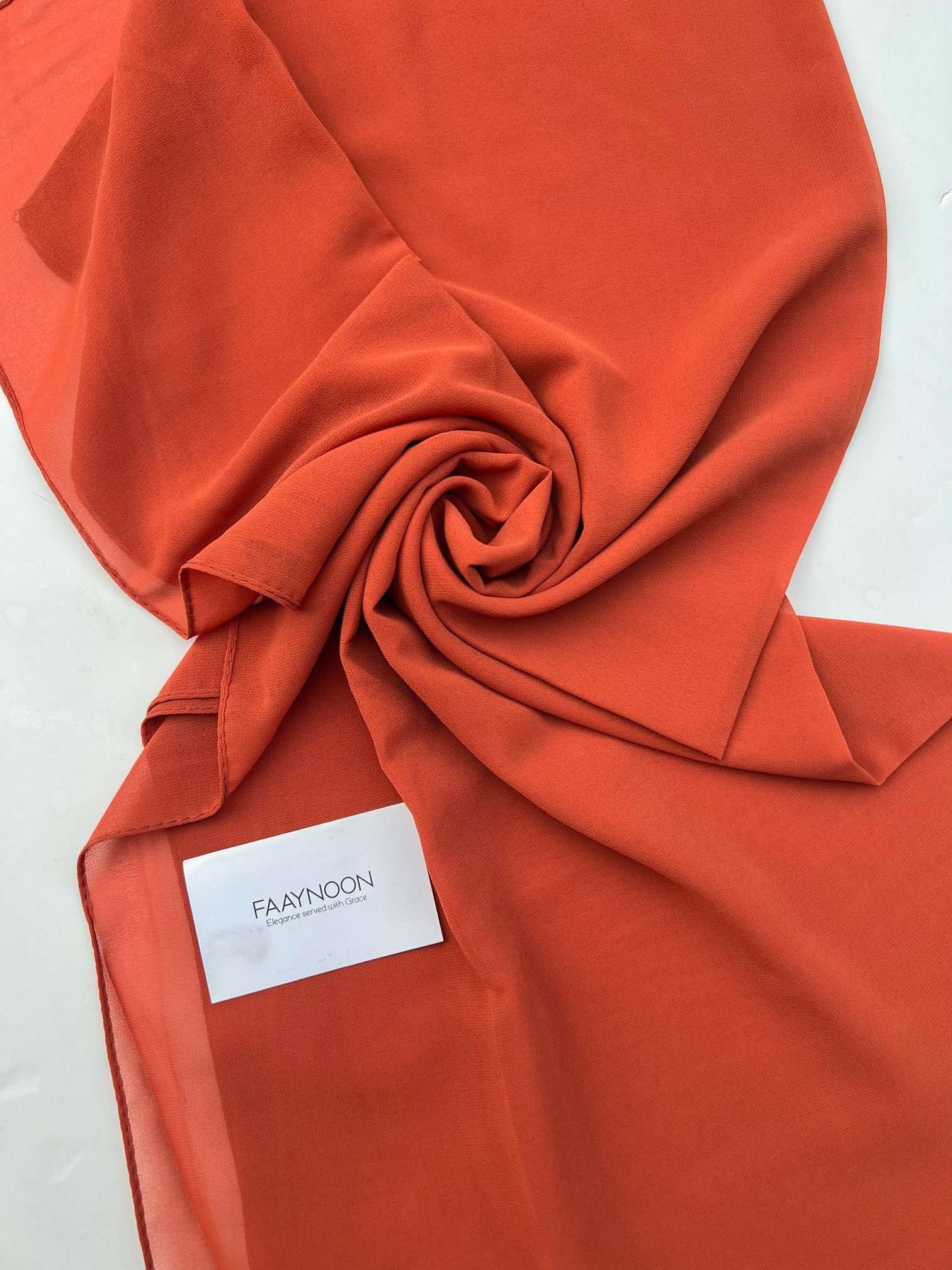 Luxury Chiffon Georgette Rust