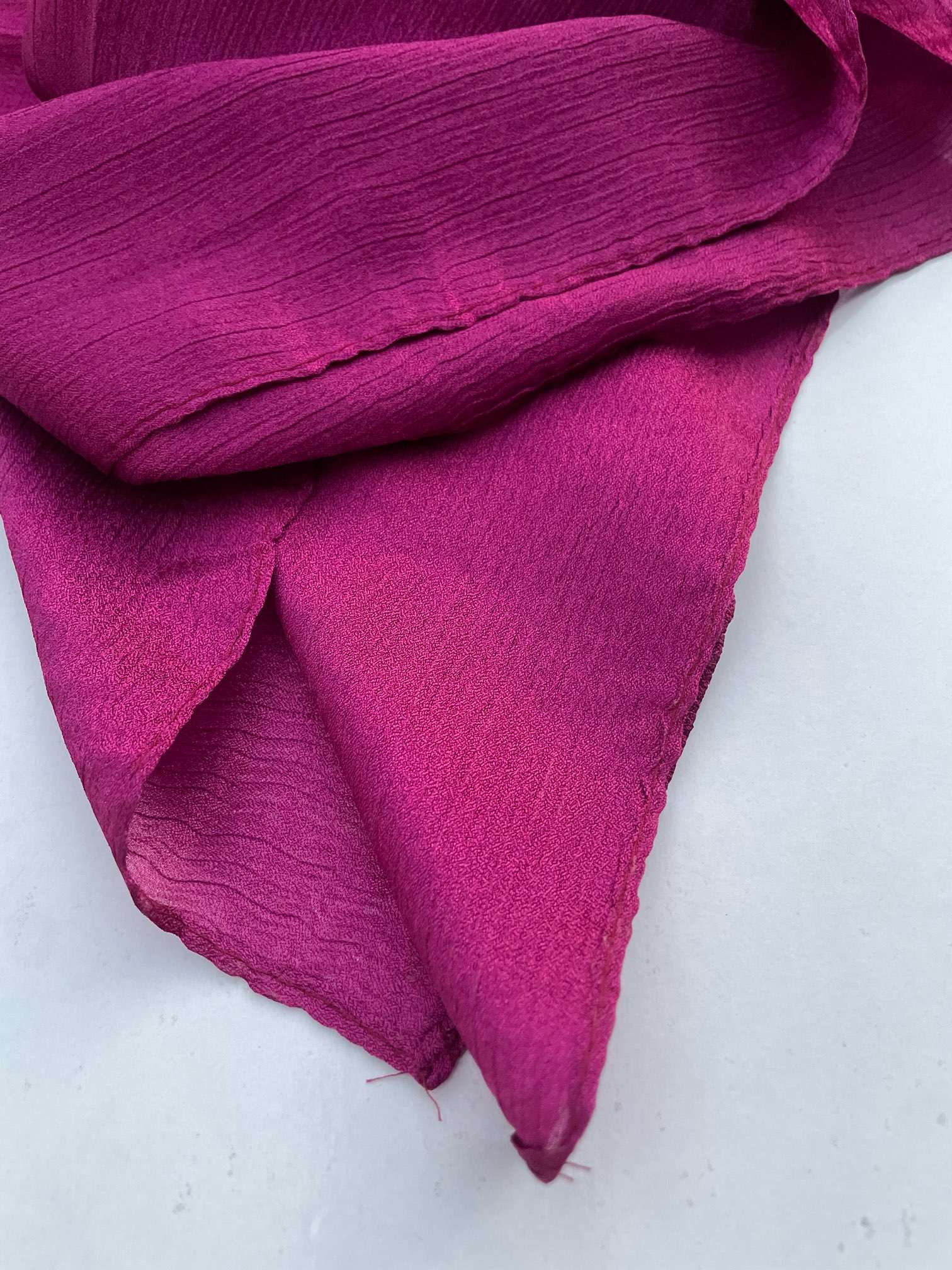 Magenta Crinkle Silk Hijab