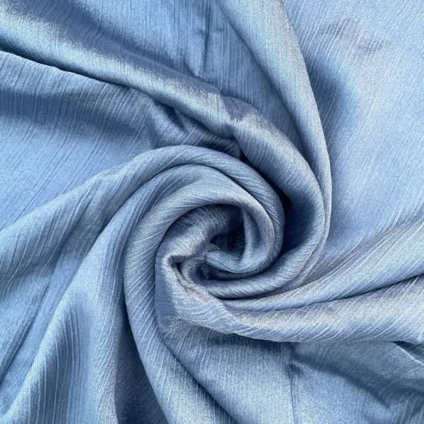 Ice Blue Crinkle Silk Hijab