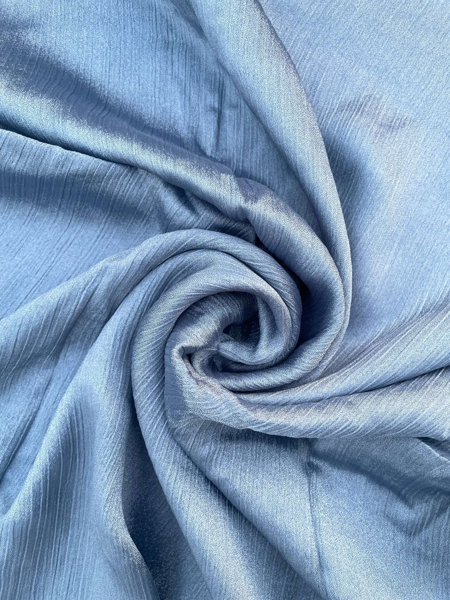 Ice Blue Crinkle Silk Hijab