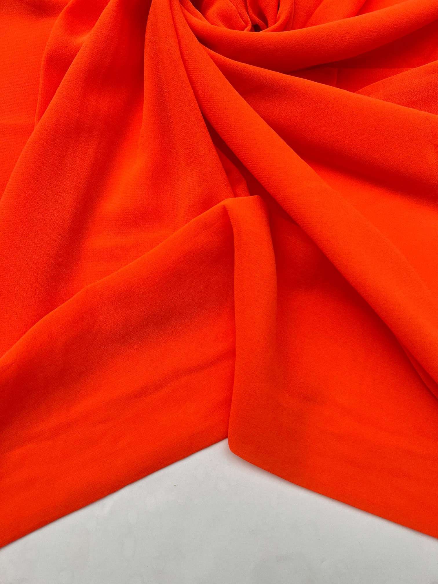 Luxury Chiffon Georgette Neon Orange