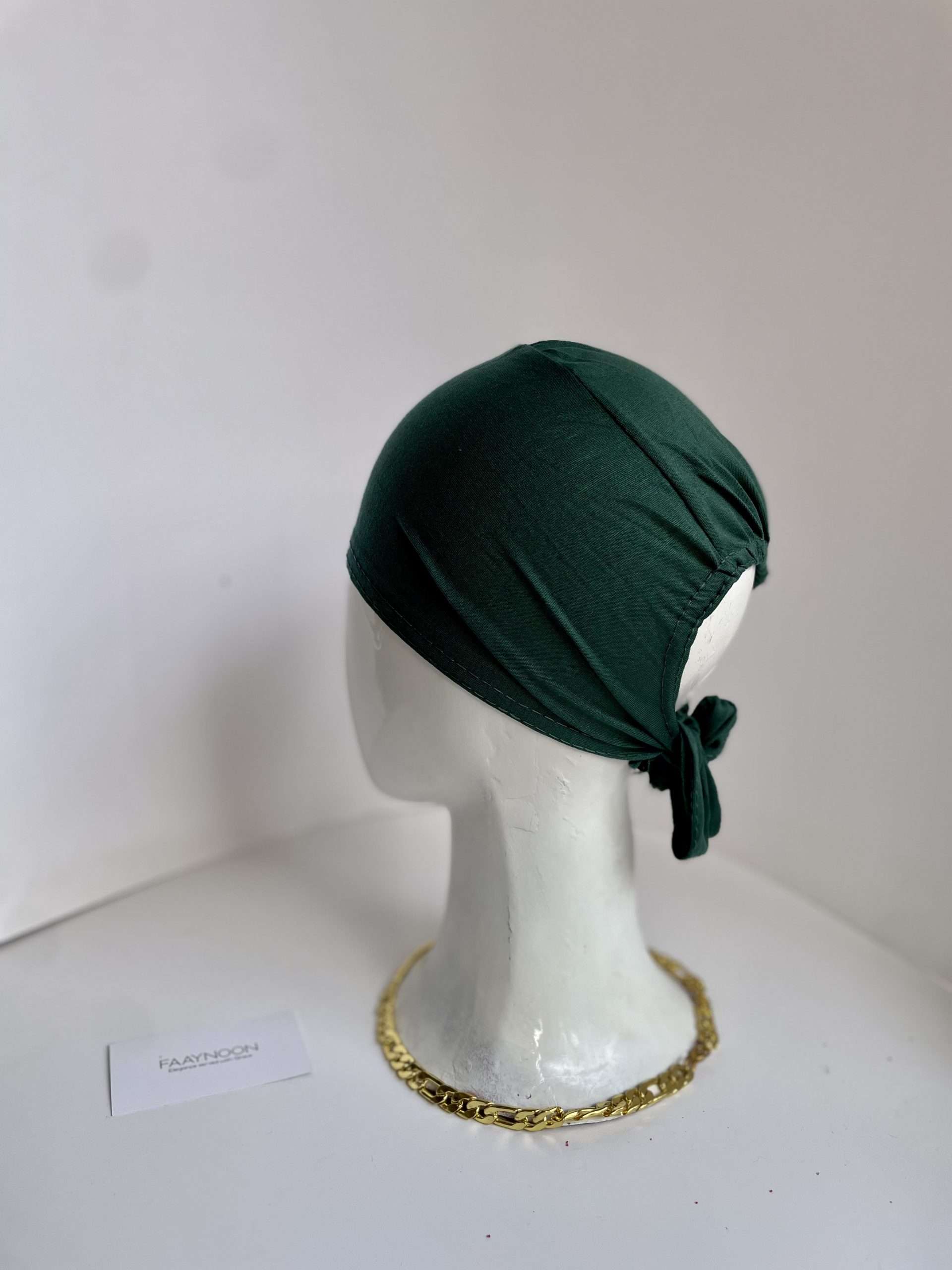 Bottle Green Hijab Cap