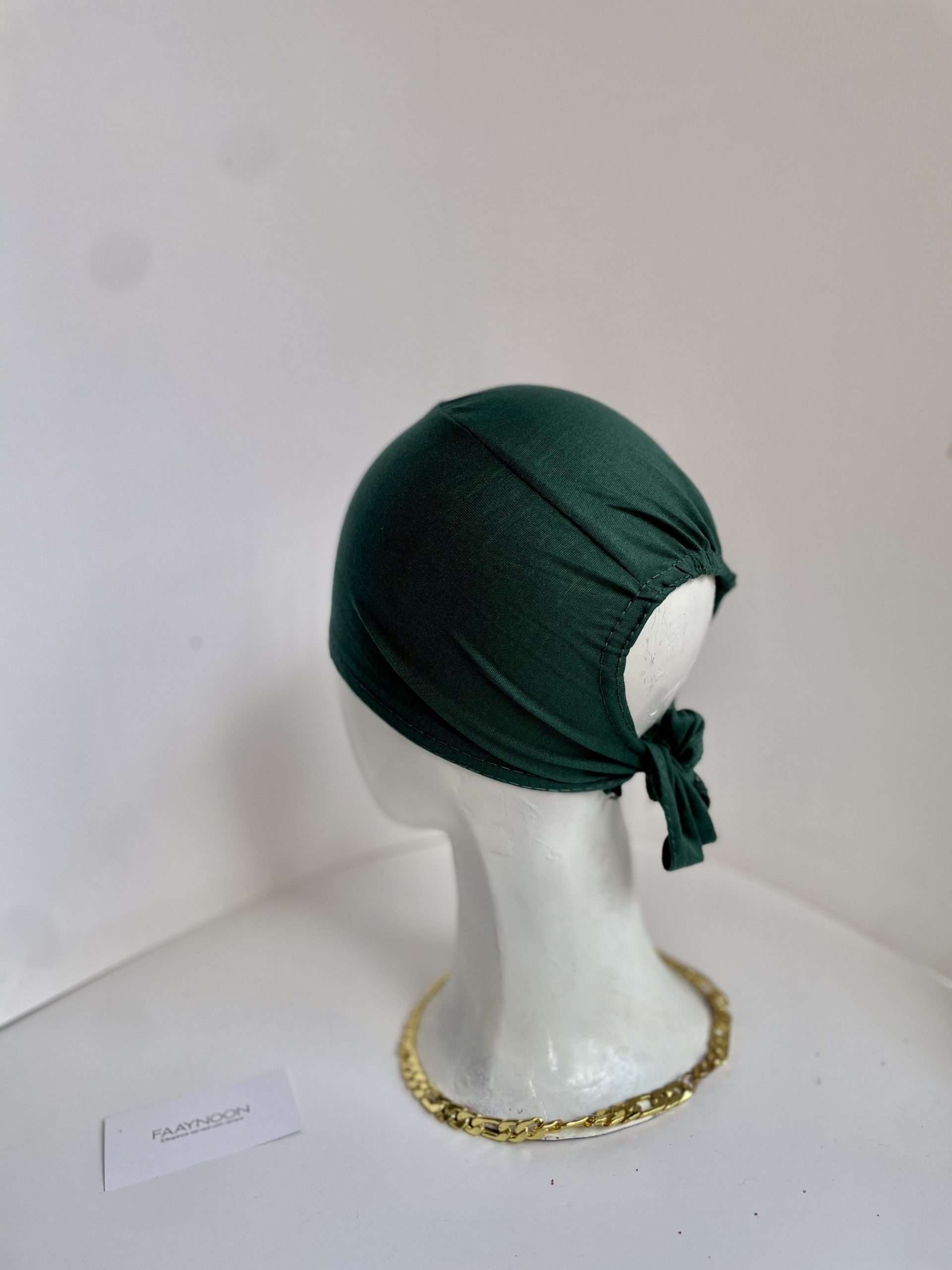 Bottle Green Hijab Cap