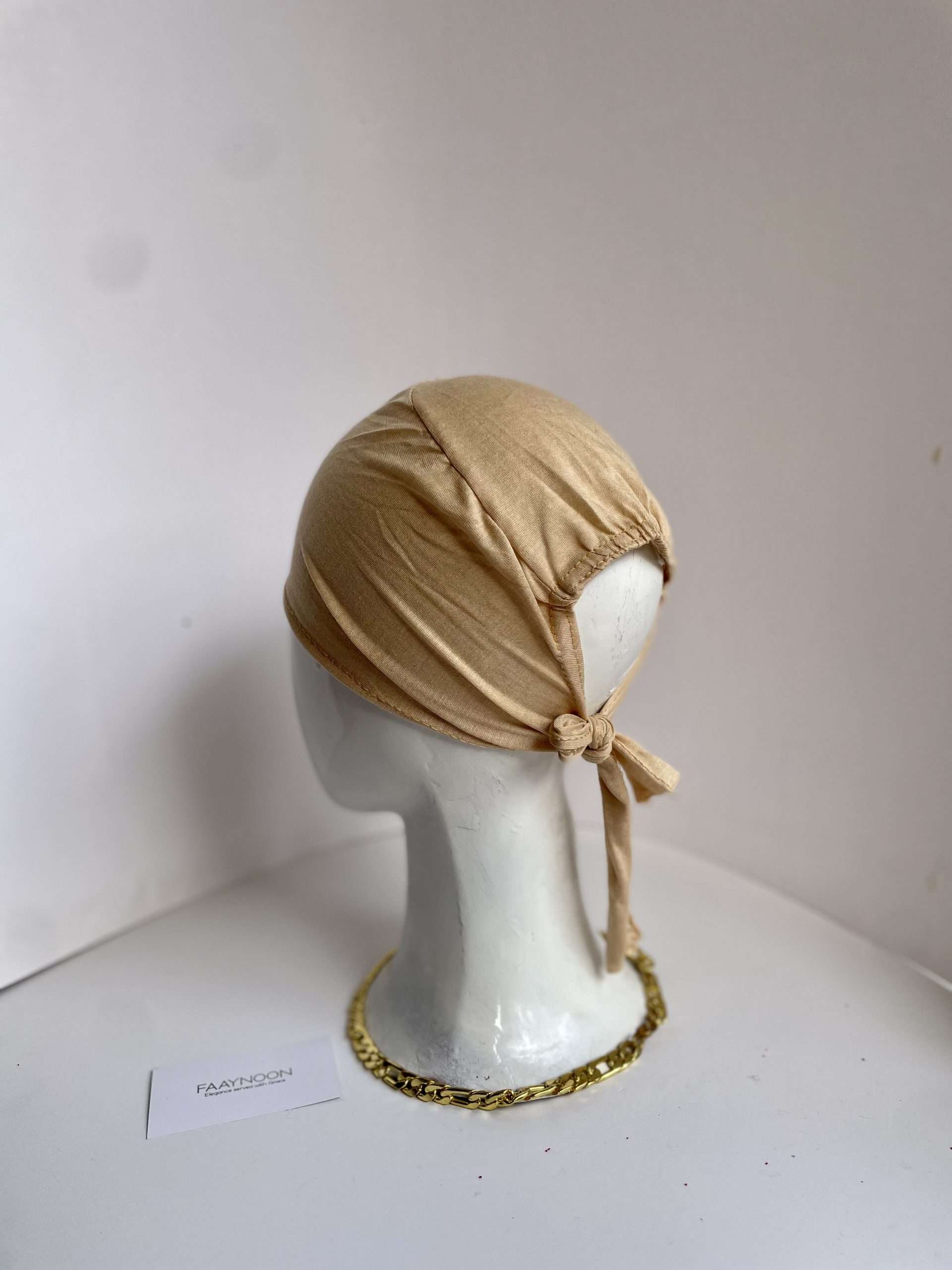 Beige Hijab Cap