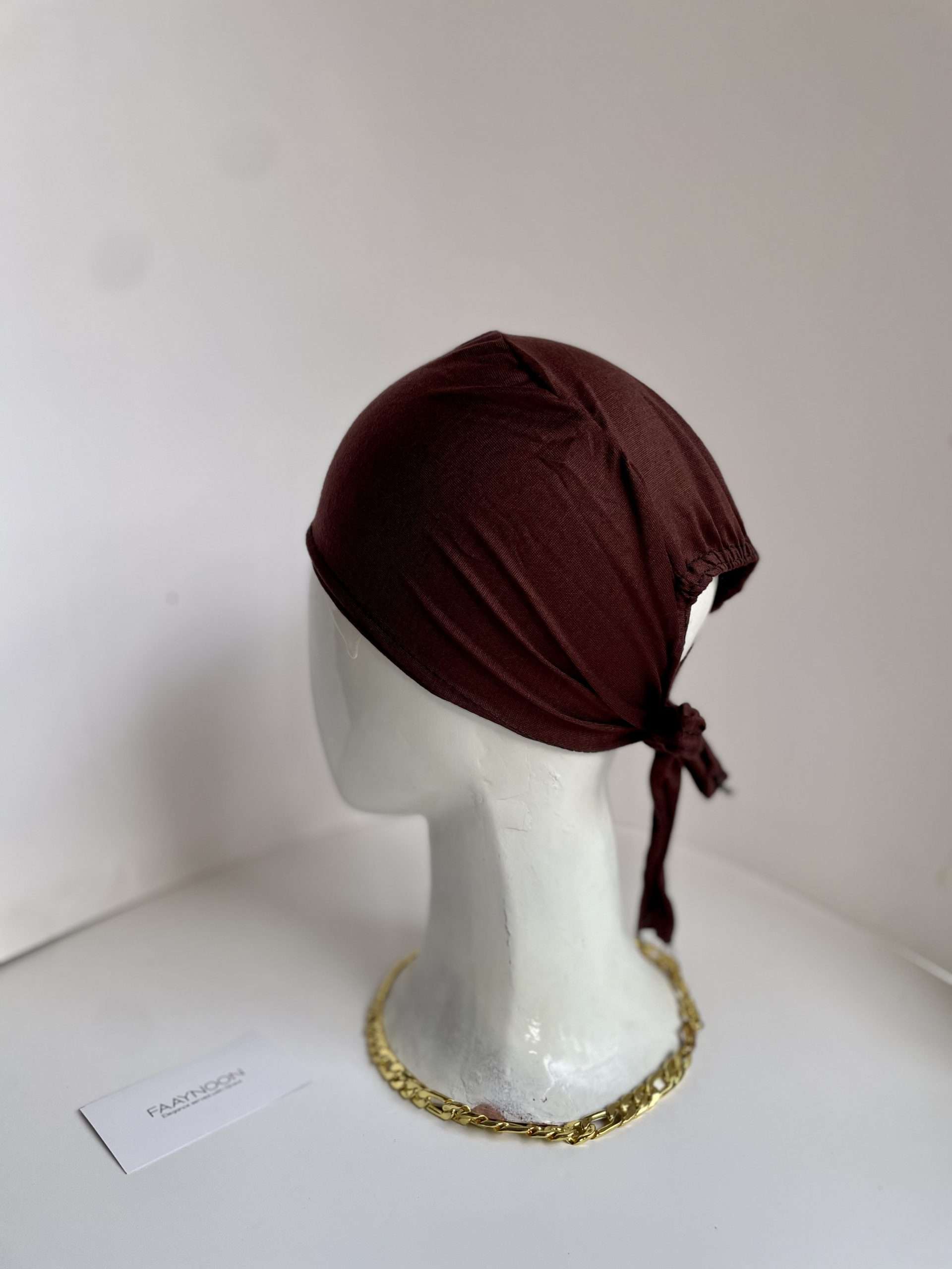 Brown Hijab Cap