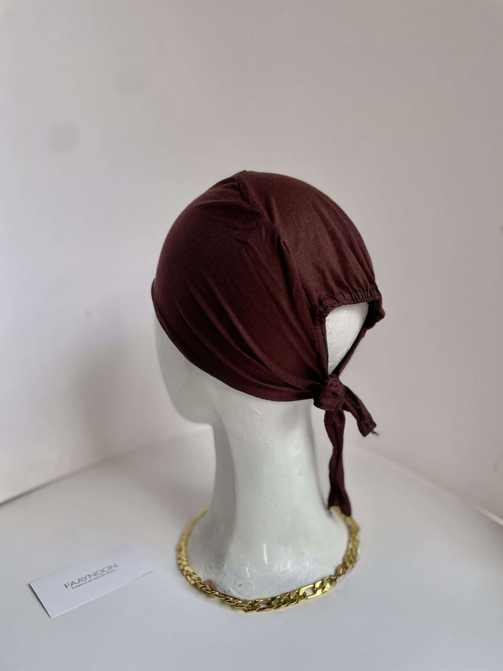 Brown Hijab Cap