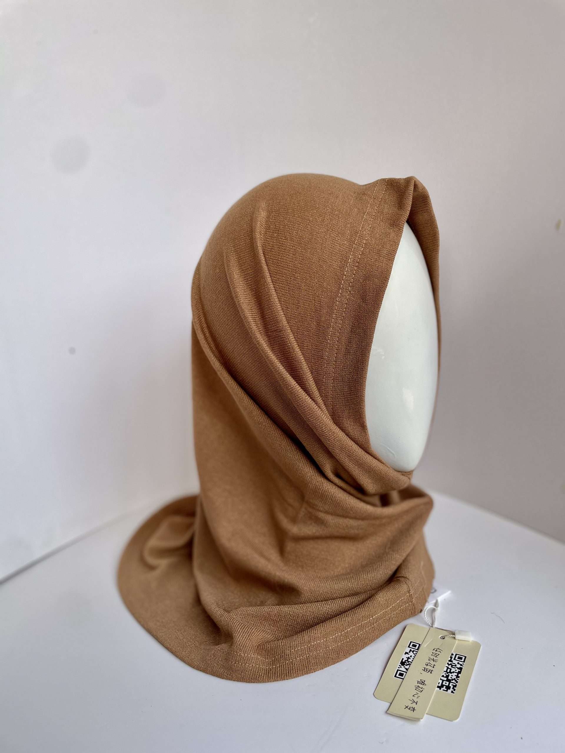 Sand Brown Jersey Instant Hijab