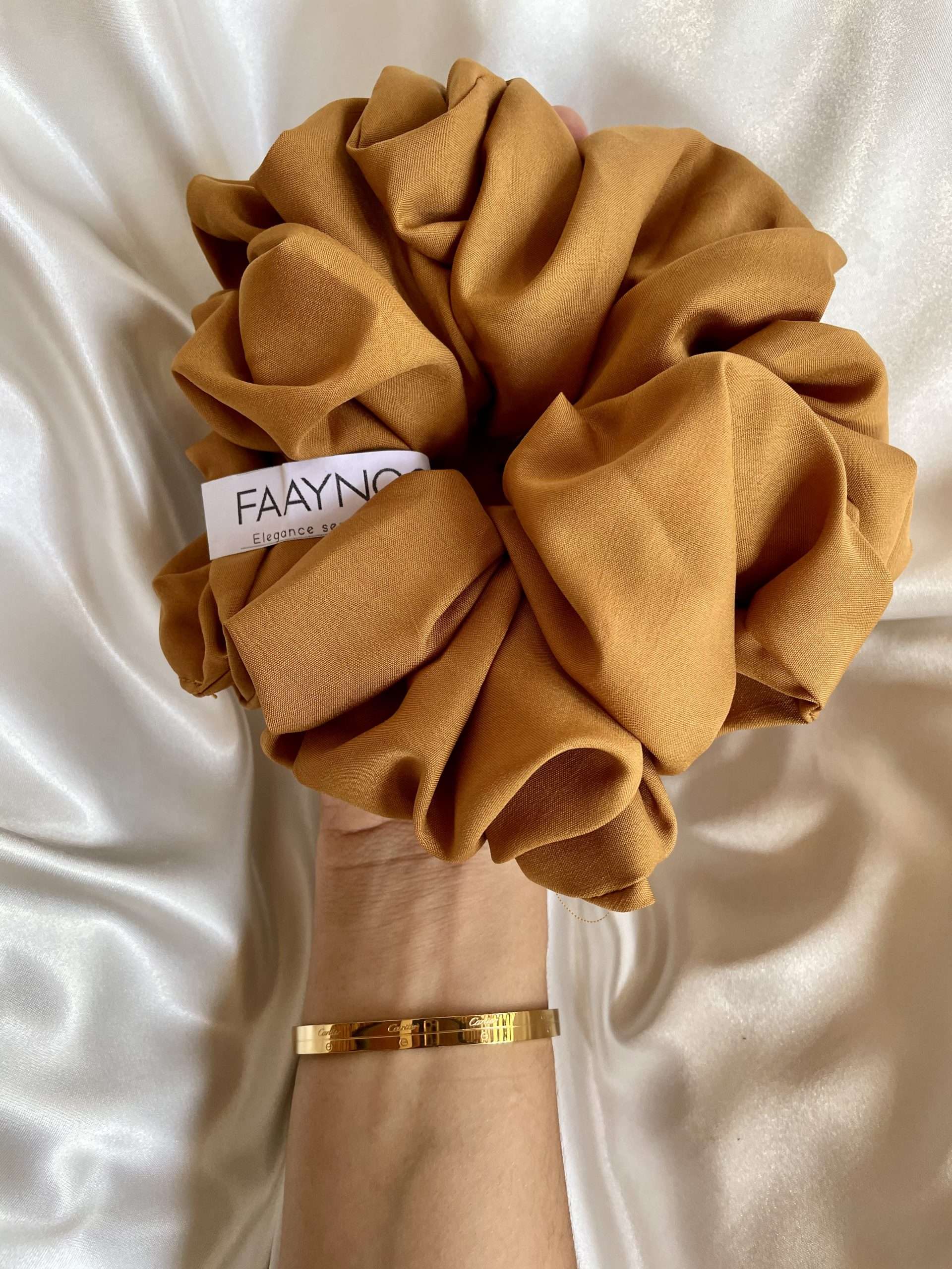 Malai Khaki Scrunchie