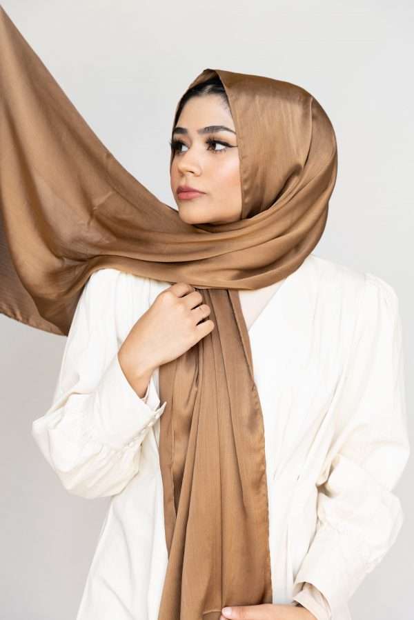 Crinkle Silk Hijab Copper