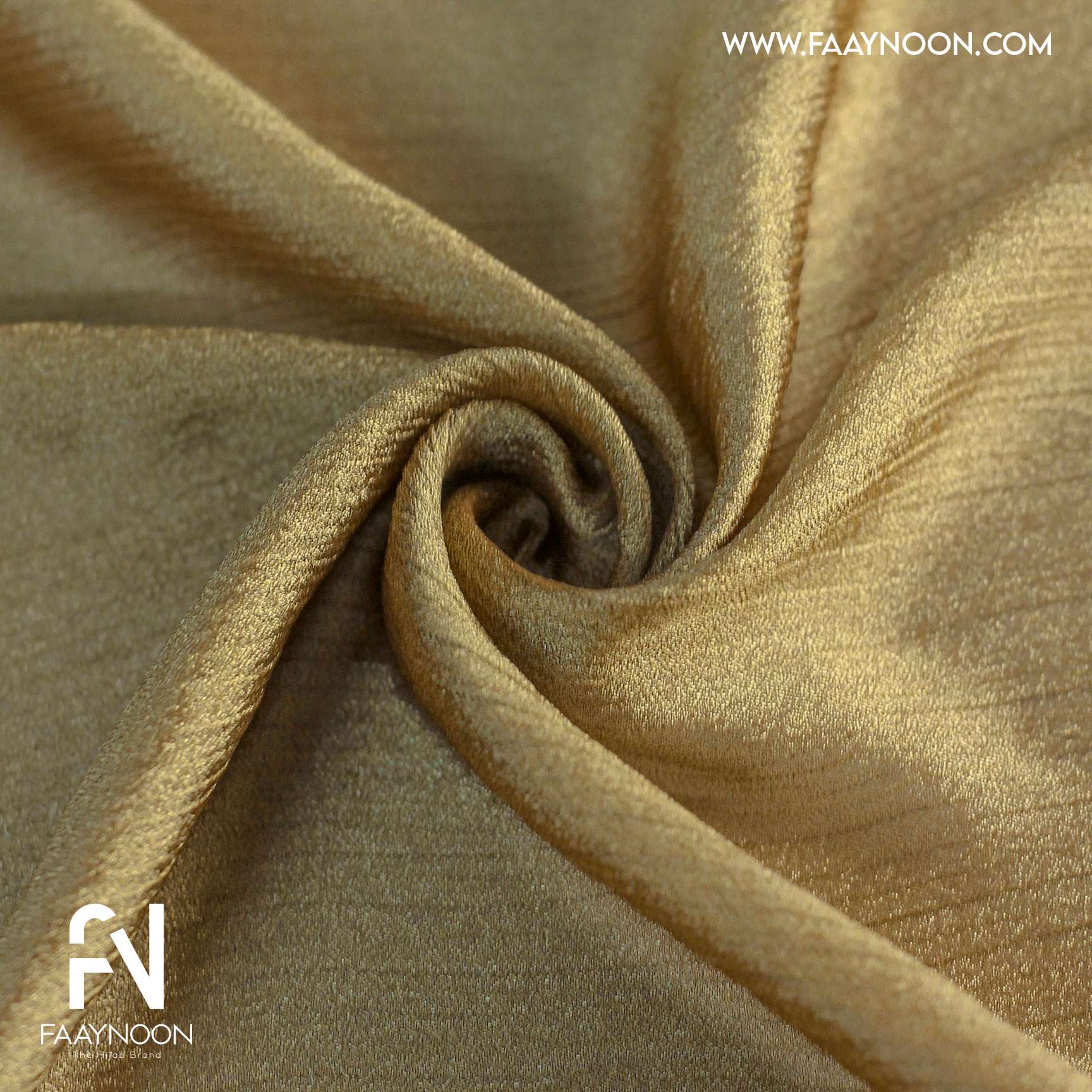 Crinkle Silk - Dull Gold