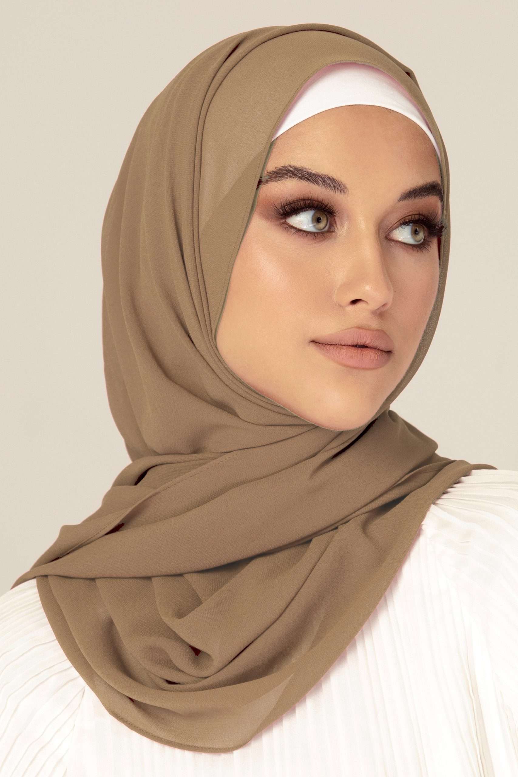 Luxury Chiffon Georgette Khaki