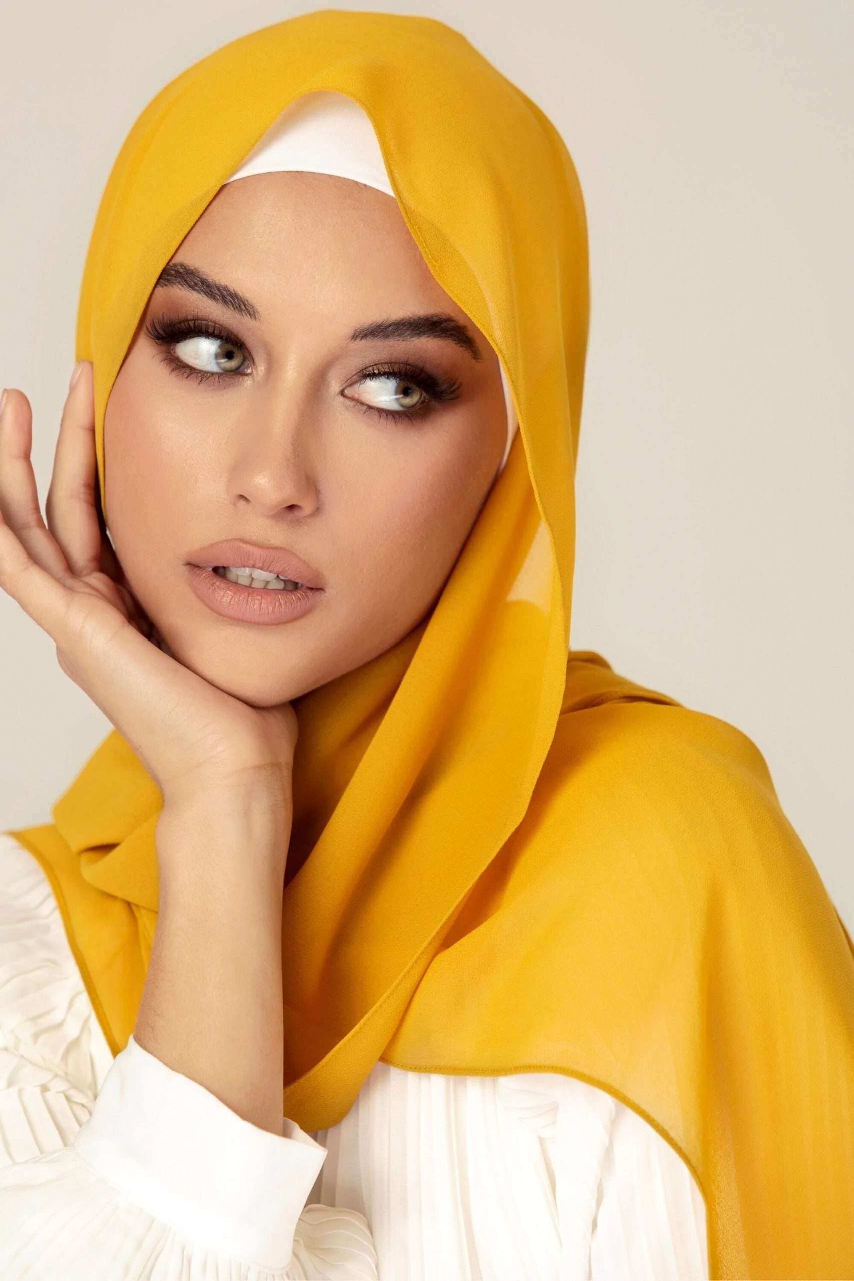 Luxury Chiffon Georgette-Golden Yellow