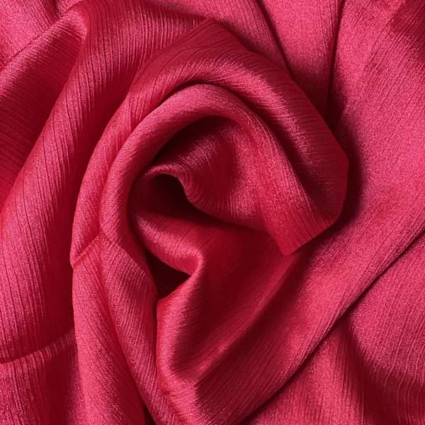 Red Crinkle Silk Hijab