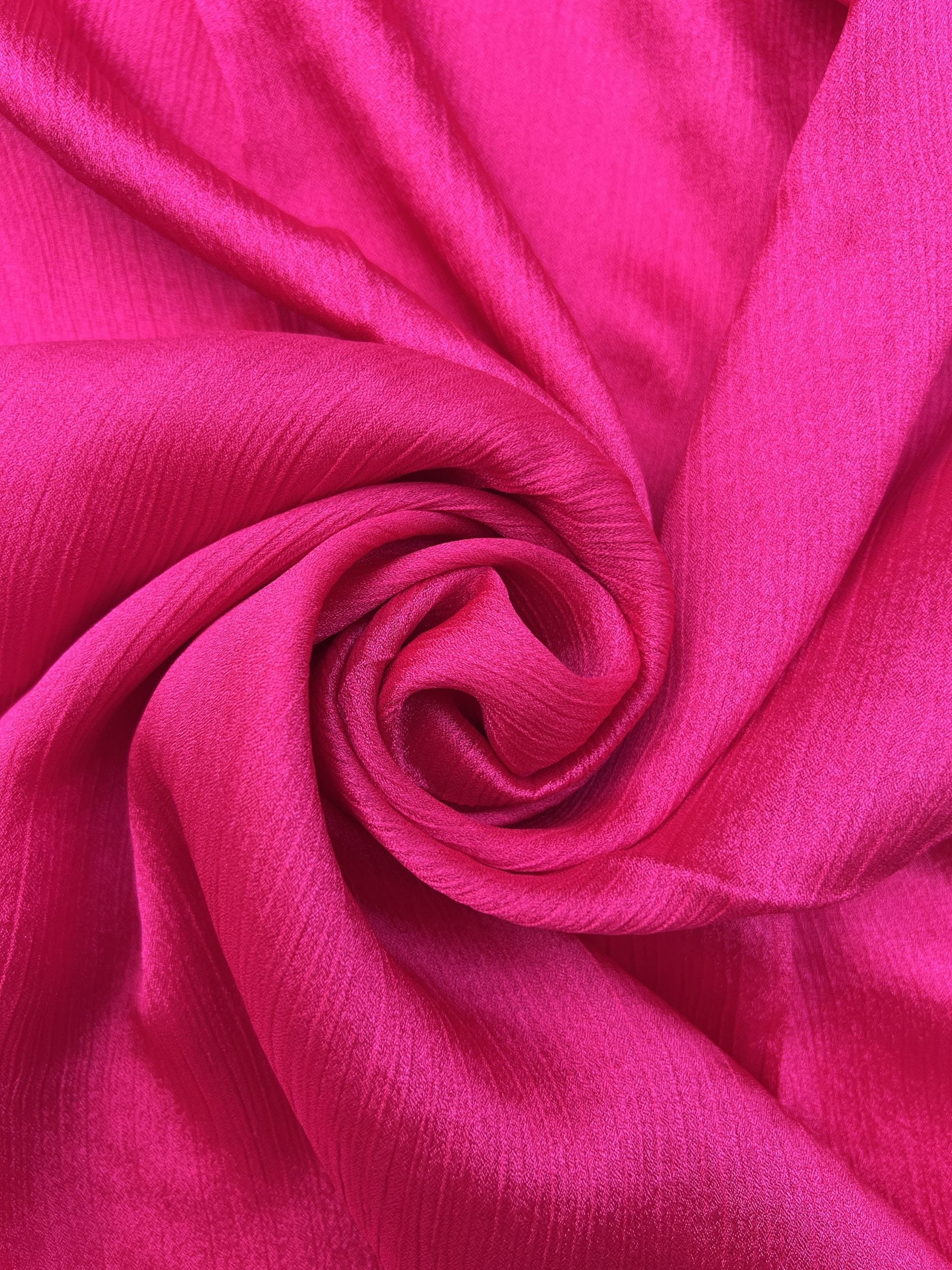 Crinkle Silk Shocking Pink