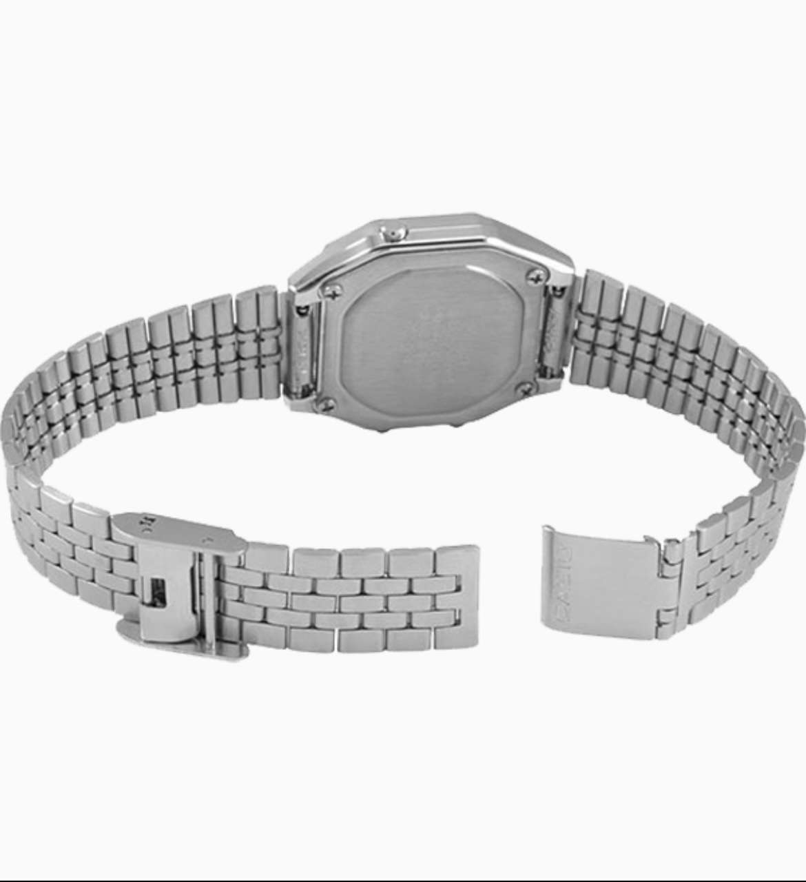 Casio Ladies Mid-Size Silver Tone Digital Retro Watch LA-680WA-1DF