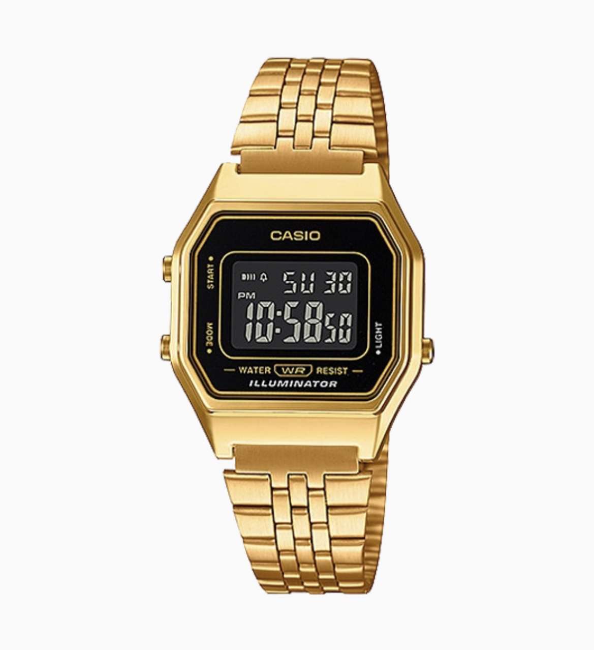 Casio Ladies LA-680WGEA-1B Gold Metal Quartz Watch