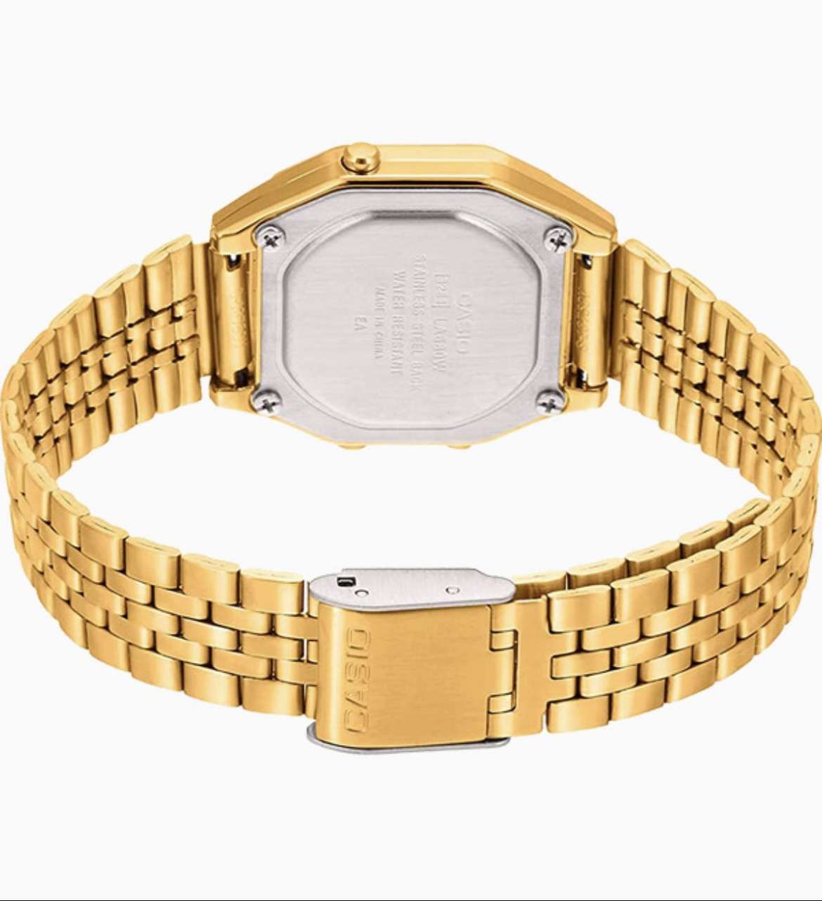 Casio Ladies LA-680WGEA-1B Gold Metal Quartz Watch