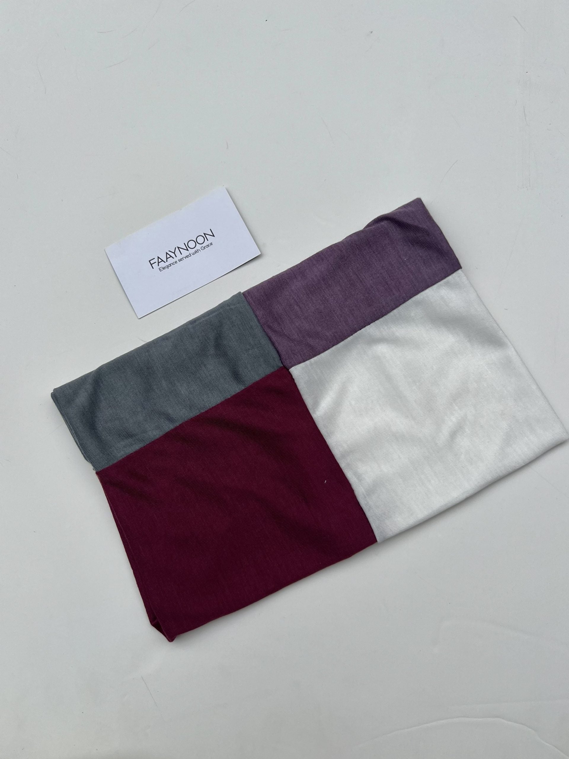 4in1 Cap - Grey, Lavender , Maroon and White