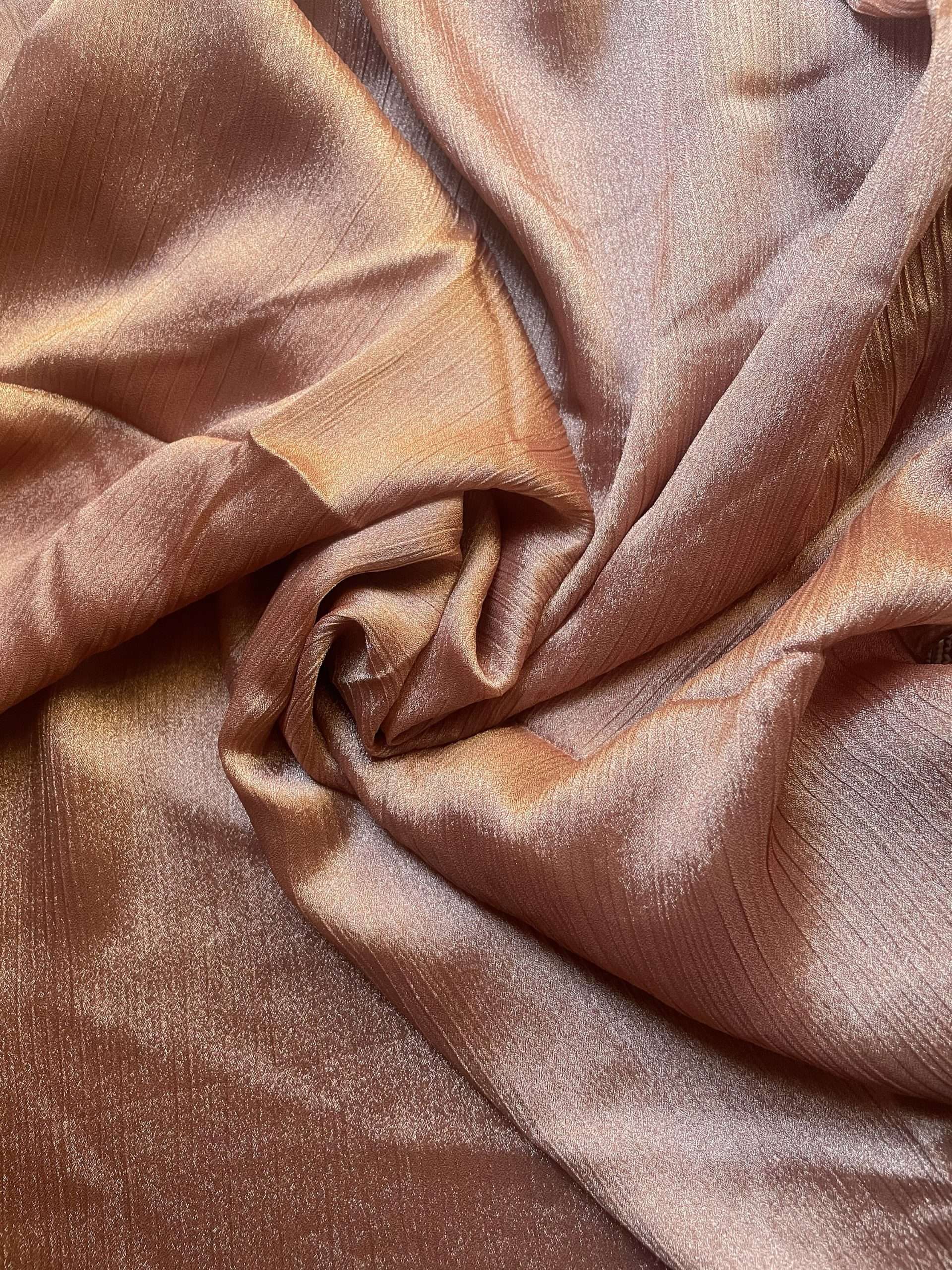 Peach Crinkle Silk