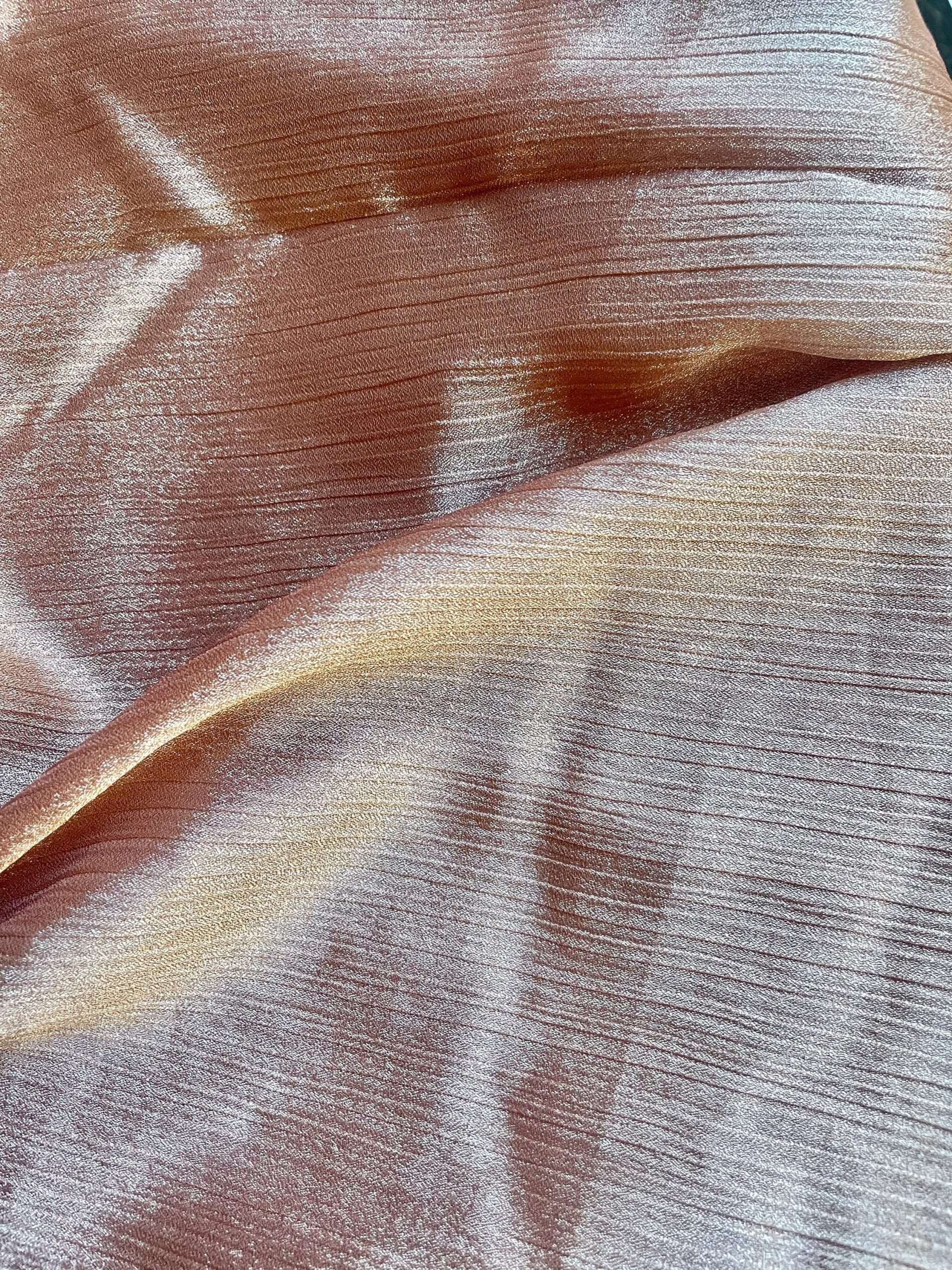 Peach Crinkle Silk