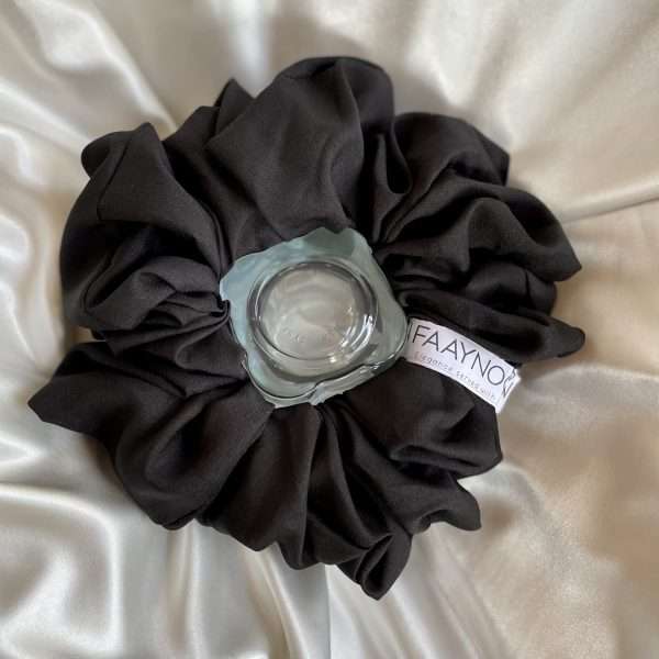 Malai Black Scrunchie