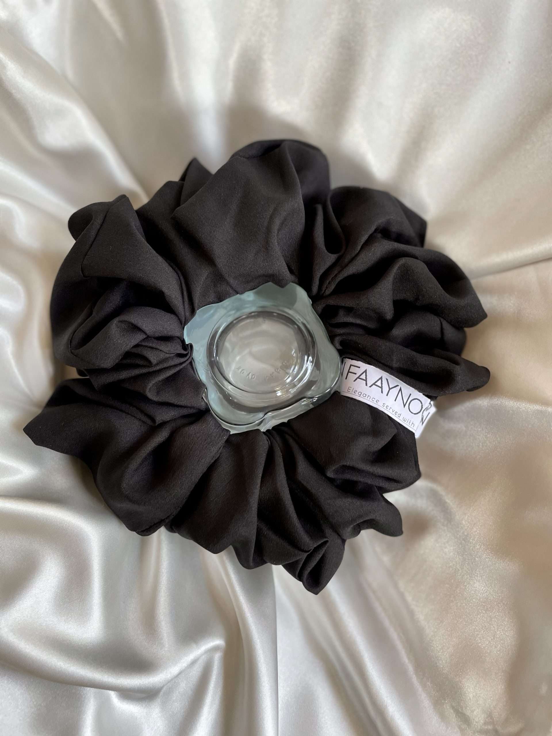 Malai Black Scrunchie