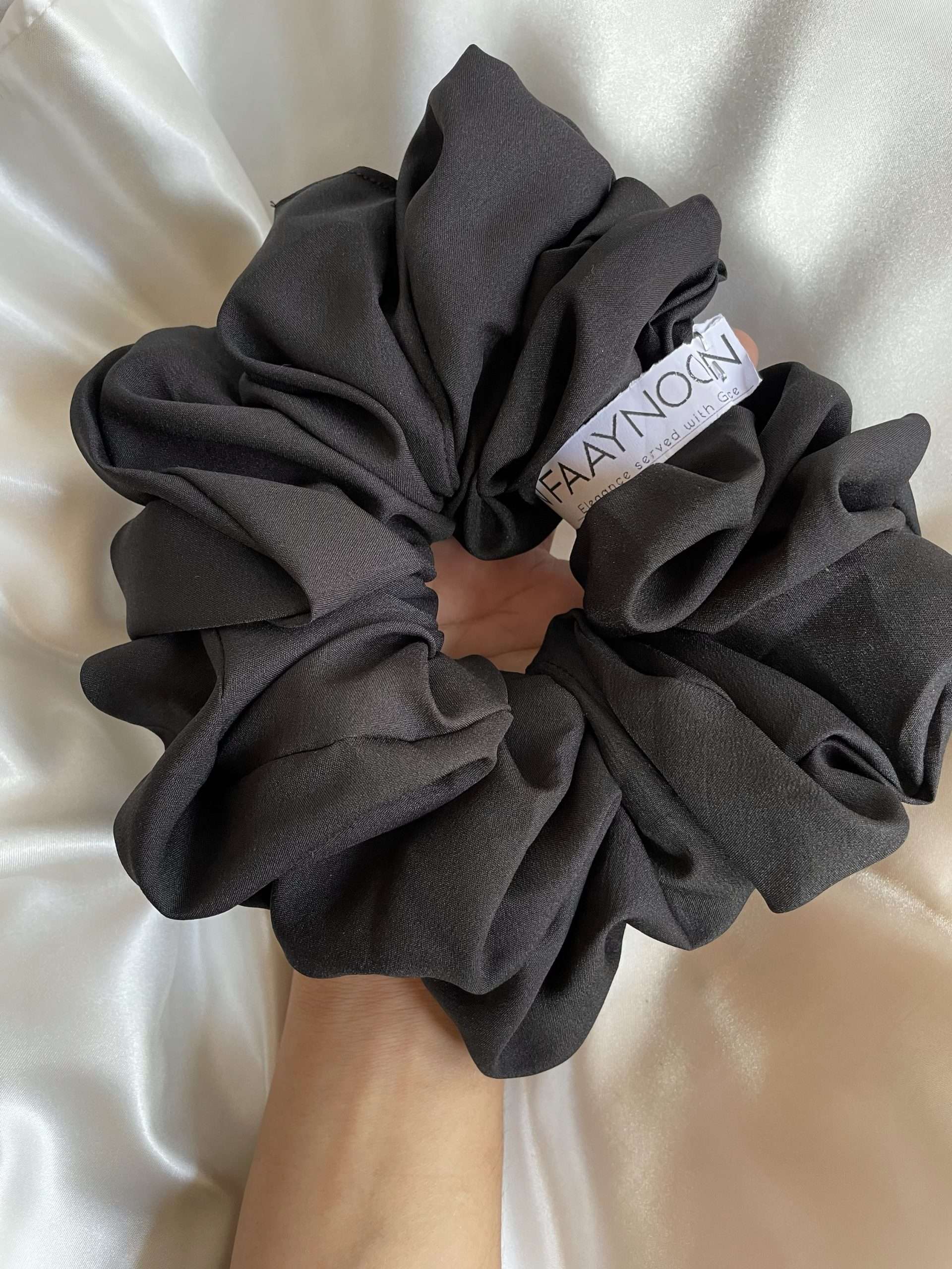 Malai Black Scrunchie