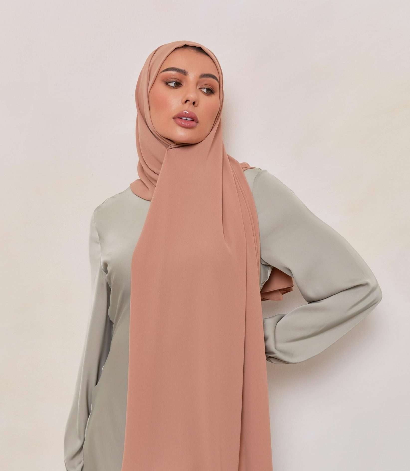 Luxury Chiffon Georgette Salmon