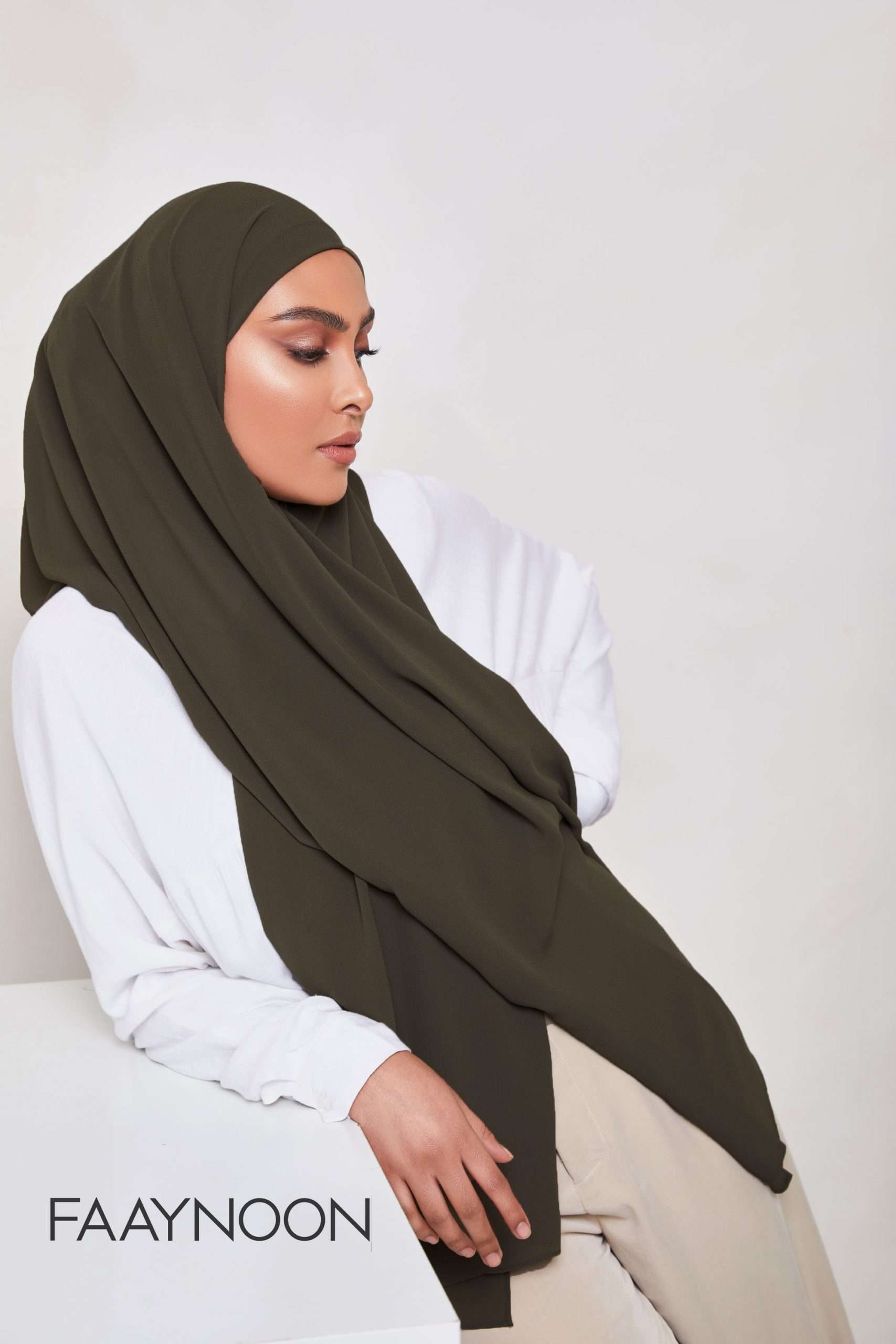 Luxury Chiffon Georgette Olive