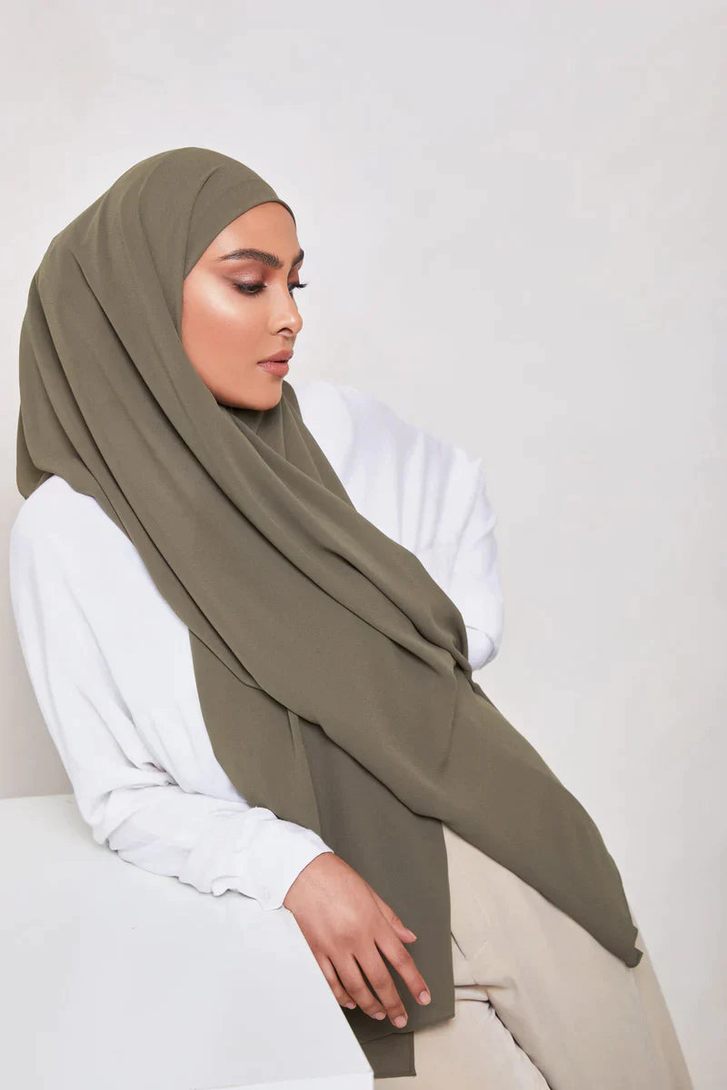 Luxury Chiffon Georgette-Sage Green