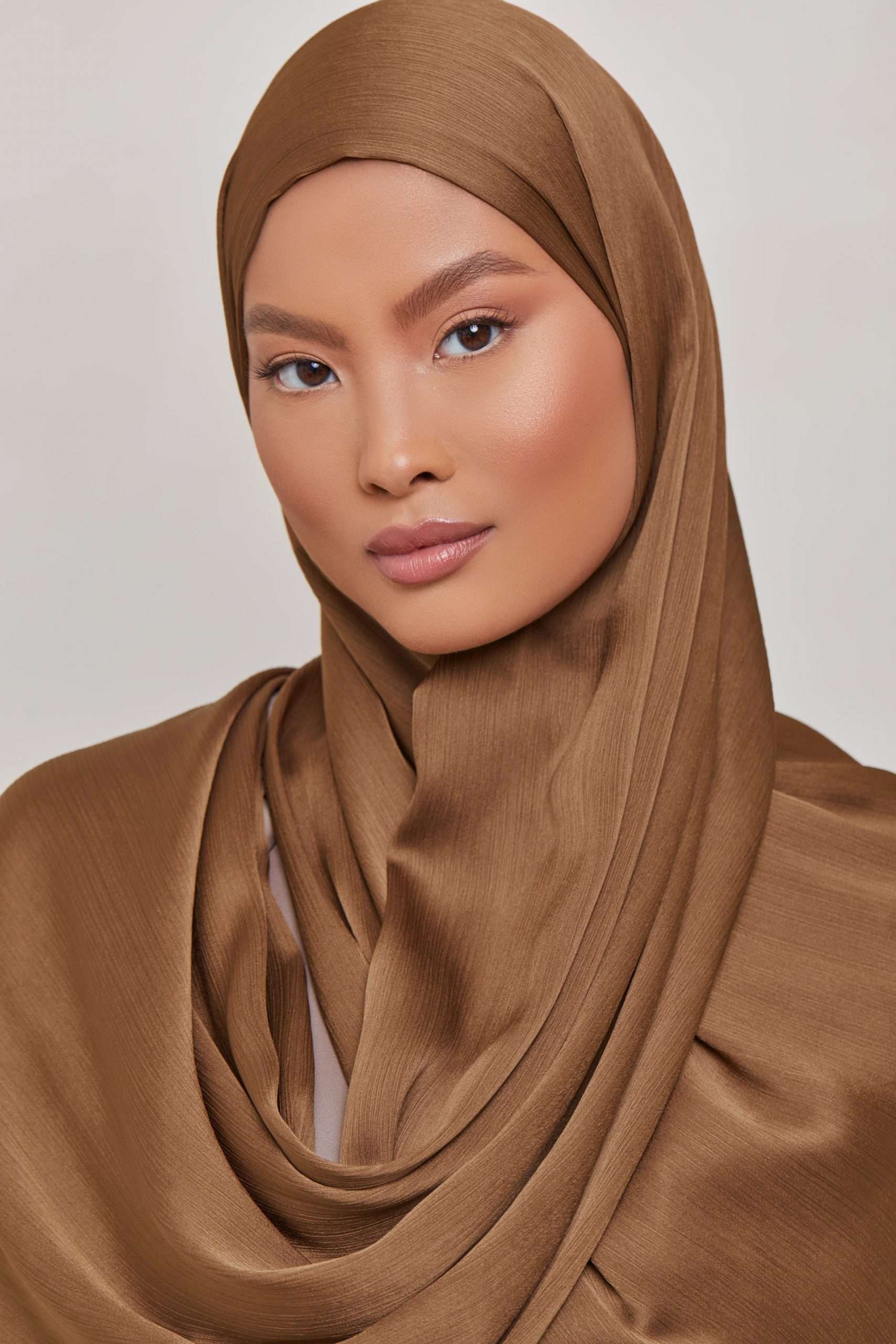 Crinkle Silk Hijab Copper